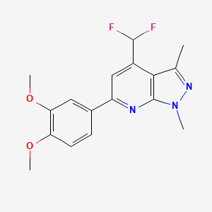 4-(difluoromethyl)-6-(3,4-dimethoxyphenyl)-1,3-dimethyl-1H-pyrazolo[3,4-b]pyridine