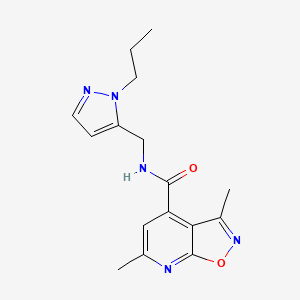 3,6-dimethyl-N-[(1-propyl-1H-pyrazol-5-yl)methyl][1,2]oxazolo[5,4-b]pyridine-4-carboxamide