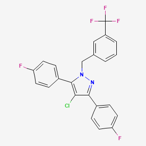 4-chloro-3,5-bis(4-fluorophenyl)-1-[3-(trifluoromethyl)benzyl]-1H-pyrazole