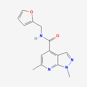 N-(furan-2-ylmethyl)-1,6-dimethyl-1H-pyrazolo[3,4-b]pyridine-4-carboxamide