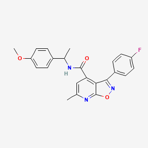 3-(4-fluorophenyl)-N-[1-(4-methoxyphenyl)ethyl]-6-methyl[1,2]oxazolo[5,4-b]pyridine-4-carboxamide