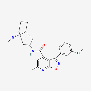 molecular formula C23H26N4O3 B10933536 3-(3-methoxyphenyl)-6-methyl-N-(8-methyl-8-azabicyclo[3.2.1]oct-3-yl)[1,2]oxazolo[5,4-b]pyridine-4-carboxamide 