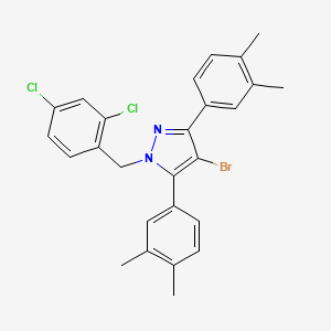 4-bromo-1-(2,4-dichlorobenzyl)-3,5-bis(3,4-dimethylphenyl)-1H-pyrazole