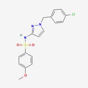 N-[1-(4-chlorobenzyl)-1H-pyrazol-3-yl]-4-methoxybenzenesulfonamide