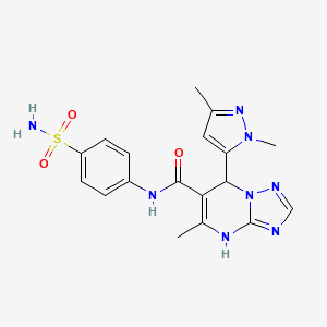 7-(1,3-dimethyl-1H-pyrazol-5-yl)-5-methyl-N-(4-sulfamoylphenyl)-4,7-dihydro[1,2,4]triazolo[1,5-a]pyrimidine-6-carboxamide