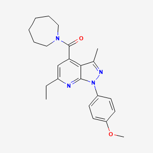 molecular formula C23H28N4O2 B10933592 azepan-1-yl[6-ethyl-1-(4-methoxyphenyl)-3-methyl-1H-pyrazolo[3,4-b]pyridin-4-yl]methanone 