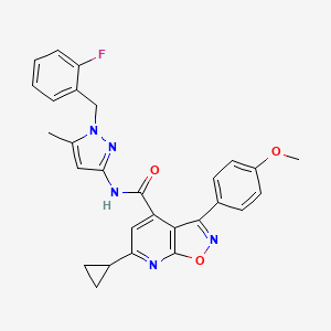 6-cyclopropyl-N-[1-(2-fluorobenzyl)-5-methyl-1H-pyrazol-3-yl]-3-(4-methoxyphenyl)[1,2]oxazolo[5,4-b]pyridine-4-carboxamide