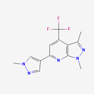 1,3-dimethyl-6-(1-methyl-1H-pyrazol-4-yl)-4-(trifluoromethyl)-1H-pyrazolo[3,4-b]pyridine