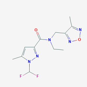 1-(difluoromethyl)-N-ethyl-5-methyl-N-[(4-methyl-1,2,5-oxadiazol-3-yl)methyl]-1H-pyrazole-3-carboxamide