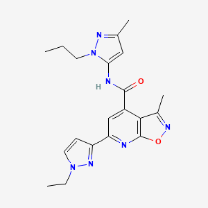 6-(1-ethyl-1H-pyrazol-3-yl)-3-methyl-N-(3-methyl-1-propyl-1H-pyrazol-5-yl)[1,2]oxazolo[5,4-b]pyridine-4-carboxamide