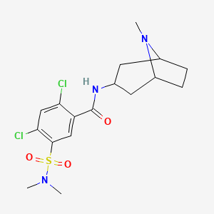 2,4-dichloro-5-(dimethylsulfamoyl)-N-(8-methyl-8-azabicyclo[3.2.1]oct-3-yl)benzamide