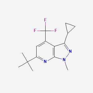 6-tert-butyl-3-cyclopropyl-1-methyl-4-(trifluoromethyl)-1H-pyrazolo[3,4-b]pyridine