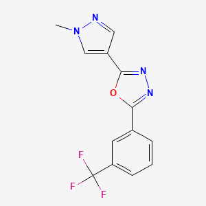 2-(1-methyl-1H-pyrazol-4-yl)-5-[3-(trifluoromethyl)phenyl]-1,3,4-oxadiazole