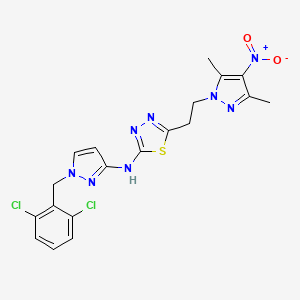 N-[1-(2,6-dichlorobenzyl)-1H-pyrazol-3-yl]-5-[2-(3,5-dimethyl-4-nitro-1H-pyrazol-1-yl)ethyl]-1,3,4-thiadiazol-2-amine