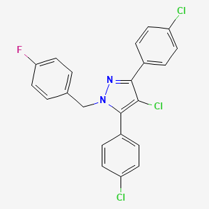 4-chloro-3,5-bis(4-chlorophenyl)-1-(4-fluorobenzyl)-1H-pyrazole