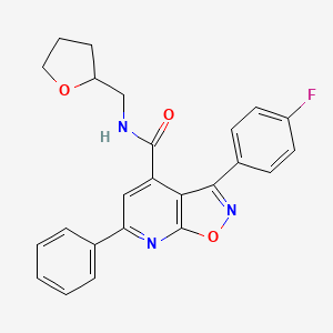 3-(4-fluorophenyl)-6-phenyl-N-(tetrahydrofuran-2-ylmethyl)[1,2]oxazolo[5,4-b]pyridine-4-carboxamide