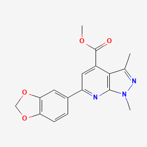 methyl 6-(1,3-benzodioxol-5-yl)-1,3-dimethyl-1H-pyrazolo[3,4-b]pyridine-4-carboxylate