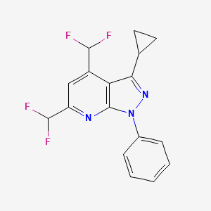 3-cyclopropyl-4,6-bis(difluoromethyl)-1-phenyl-1H-pyrazolo[3,4-b]pyridine