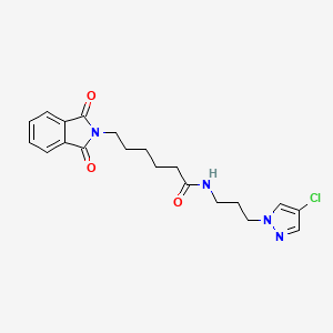 N-[3-(4-chloro-1H-pyrazol-1-yl)propyl]-6-(1,3-dioxo-1,3-dihydro-2H-isoindol-2-yl)hexanamide