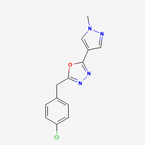 2-(4-chlorobenzyl)-5-(1-methyl-1H-pyrazol-4-yl)-1,3,4-oxadiazole