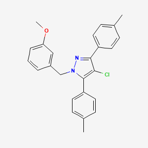 4-chloro-1-(3-methoxybenzyl)-3,5-bis(4-methylphenyl)-1H-pyrazole