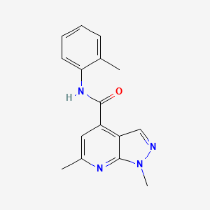 molecular formula C16H16N4O B10933843 1,6-dimethyl-N-(2-methylphenyl)-1H-pyrazolo[3,4-b]pyridine-4-carboxamide CAS No. 1011397-50-4