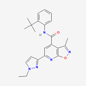 N-(2-tert-butylphenyl)-6-(1-ethyl-1H-pyrazol-3-yl)-3-methyl[1,2]oxazolo[5,4-b]pyridine-4-carboxamide