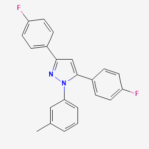 3,5-bis(4-fluorophenyl)-1-(3-methylphenyl)-1H-pyrazole