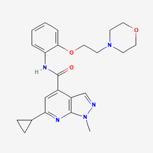 6-cyclopropyl-1-methyl-N-{2-[2-(morpholin-4-yl)ethoxy]phenyl}-1H-pyrazolo[3,4-b]pyridine-4-carboxamide