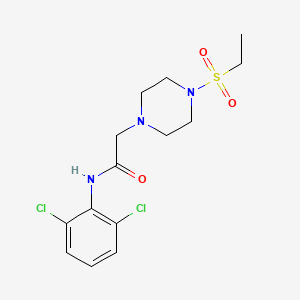 molecular formula C14H19Cl2N3O3S B10933959 N-(2,6-dichlorophenyl)-2-[4-(ethylsulfonyl)piperazin-1-yl]acetamide 