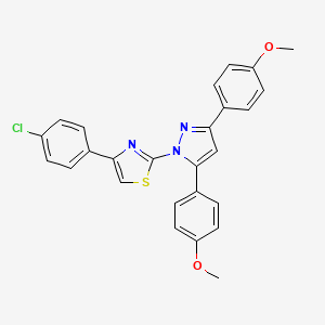 2-[3,5-bis(4-methoxyphenyl)-1H-pyrazol-1-yl]-4-(4-chlorophenyl)-1,3-thiazole