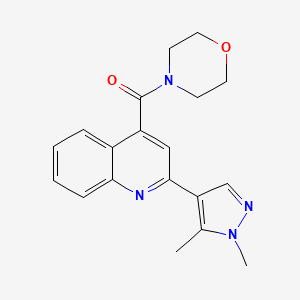 molecular formula C19H20N4O2 B10933986 [2-(1,5-dimethyl-1H-pyrazol-4-yl)quinolin-4-yl](morpholin-4-yl)methanone 