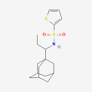 molecular formula C17H25NO2S2 B10933988 N~2~-[1-(1-Adamantyl)propyl]-2-thiophenesulfonamide 