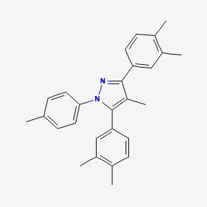 3,5-bis(3,4-dimethylphenyl)-4-methyl-1-(4-methylphenyl)-1H-pyrazole