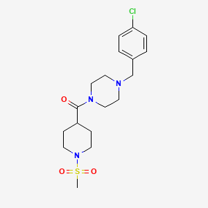 [4-(4-Chlorobenzyl)piperazin-1-yl][1-(methylsulfonyl)piperidin-4-yl]methanone