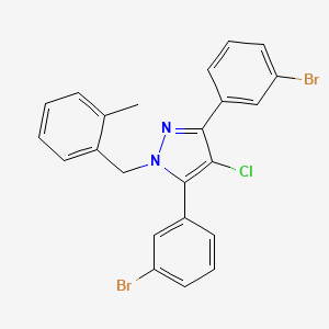 3,5-bis(3-bromophenyl)-4-chloro-1-(2-methylbenzyl)-1H-pyrazole