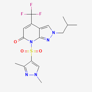 7-[(1,3-dimethyl-1H-pyrazol-4-yl)sulfonyl]-2-(2-methylpropyl)-4-(trifluoromethyl)-2,7-dihydro-6H-pyrazolo[3,4-b]pyridin-6-one