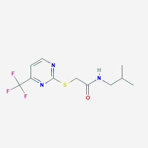 N-(2-methylpropyl)-2-{[4-(trifluoromethyl)pyrimidin-2-yl]sulfanyl}acetamide