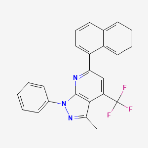 3-methyl-6-(naphthalen-1-yl)-1-phenyl-4-(trifluoromethyl)-1H-pyrazolo[3,4-b]pyridine