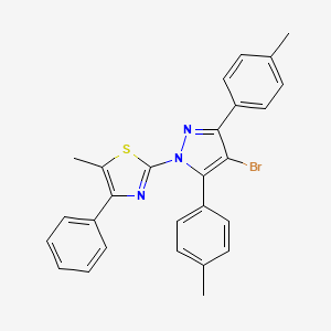 2-[4-bromo-3,5-bis(4-methylphenyl)-1H-pyrazol-1-yl]-5-methyl-4-phenyl-1,3-thiazole