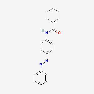 molecular formula C19H21N3O B10934157 N-{4-[(E)-phenyldiazenyl]phenyl}cyclohexanecarboxamide CAS No. 543715-95-3