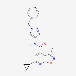 N-(1-benzyl-1H-pyrazol-4-yl)-6-cyclopropyl-3-methyl[1,2]oxazolo[5,4-b]pyridine-4-carboxamide