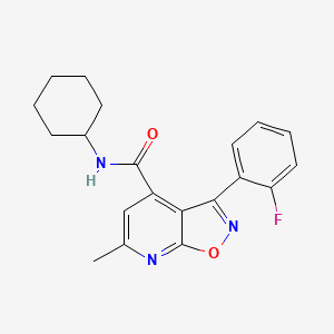 N-cyclohexyl-3-(2-fluorophenyl)-6-methyl[1,2]oxazolo[5,4-b]pyridine-4-carboxamide