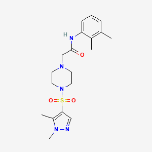 molecular formula C19H27N5O3S B10934207 N-(2,3-dimethylphenyl)-2-{4-[(1,5-dimethyl-1H-pyrazol-4-yl)sulfonyl]piperazin-1-yl}acetamide 