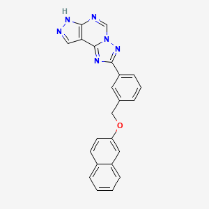 2-{3-[(2-Naphthyloxy)methyl]phenyl}-7H-pyrazolo[4,3-E][1,2,4]triazolo[1,5-C]pyrimidine