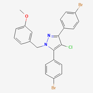 3,5-bis(4-bromophenyl)-4-chloro-1-(3-methoxybenzyl)-1H-pyrazole