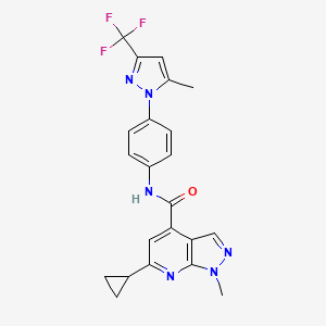 6-Cyclopropyl-1-methyl-N-[4-[5-methyl-3-(trifluoromethyl)-1H-pyrazol-1-yl]phenyl]-1H-pyrazolo[3,4-b]pyridine-4-carboxamide