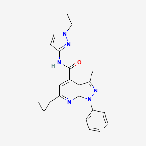 6-cyclopropyl-N-(1-ethyl-1H-pyrazol-3-yl)-3-methyl-1-phenyl-1H-pyrazolo[3,4-b]pyridine-4-carboxamide