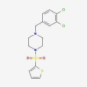 molecular formula C15H16Cl2N2O2S2 B10934319 1-(3,4-Dichlorobenzyl)-4-(thiophen-2-ylsulfonyl)piperazine 