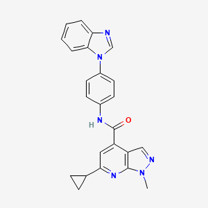 N-[4-(1H-benzimidazol-1-yl)phenyl]-6-cyclopropyl-1-methyl-1H-pyrazolo[3,4-b]pyridine-4-carboxamide